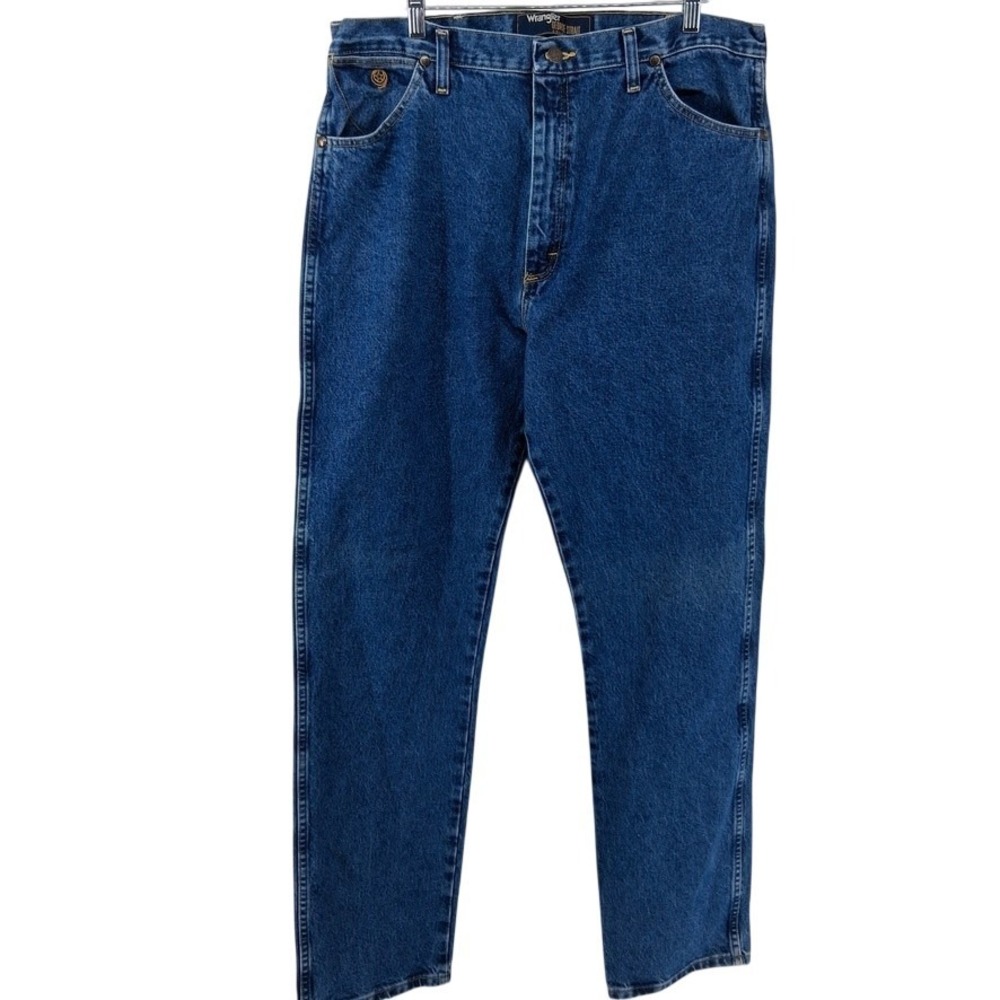 Wrangler George Strait Jeans Mens 38x36 Blue Straight Leg Denim Western 13MGSHD